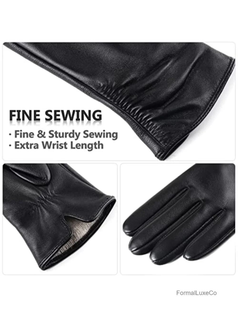 Women's Winter Genuine Leather Touchscreen Texting Driving Gloves Lambskin